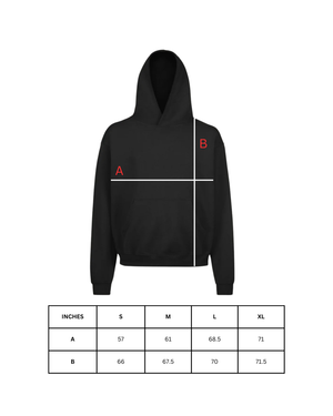 OVERSIZED HOODIE - JET BLACK